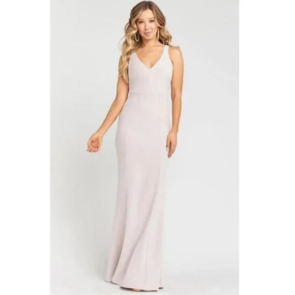 Show Me Your MuMu Morgan Crepe Maxi Gown Show me the ring Women's Size Small - Picture 1 of 5